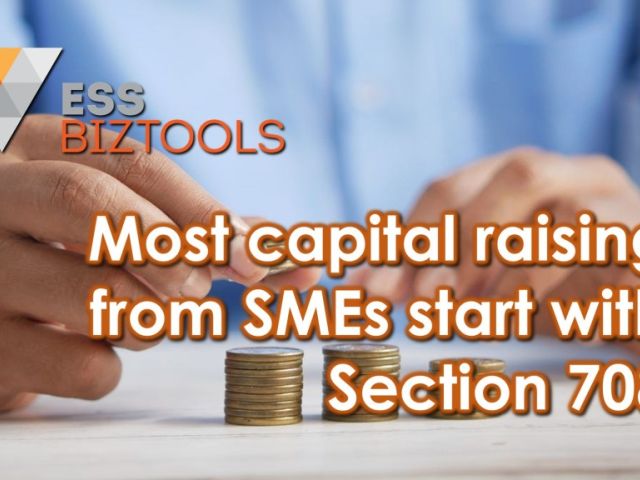 WEEKLY REFLECTION: Most capital raising from SMEs start with Section 708
