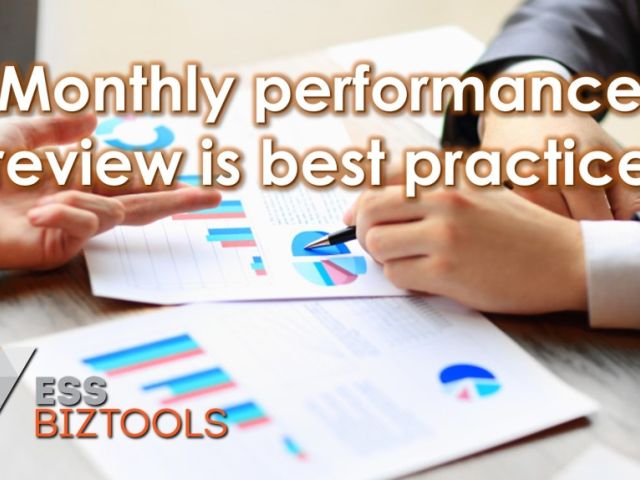 Monthly performance review is best practice
