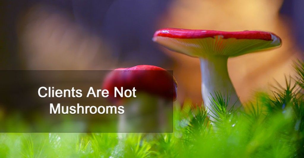 Clients Aren't Mushrooms