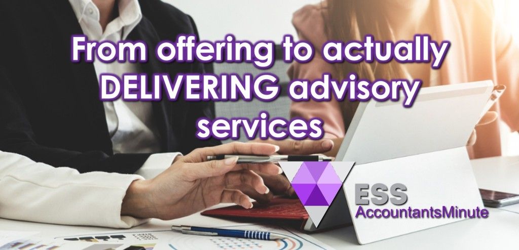 From offering to actually DELIVERING advisory services