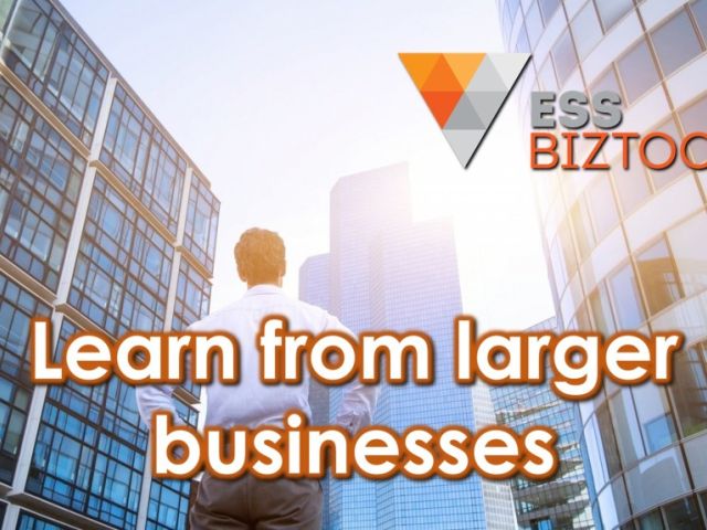 Learn from larger businesses