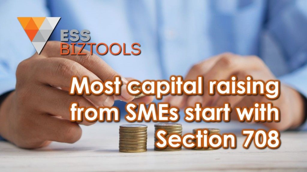 WEEKLY REFLECTION: Most capital raising from SMEs start with Section 708