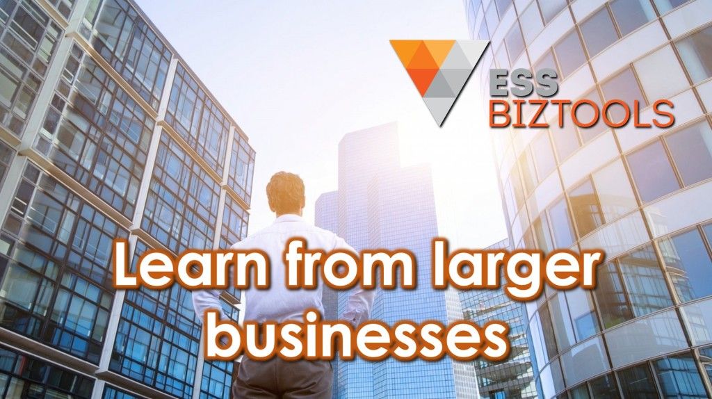 Learn from larger businesses