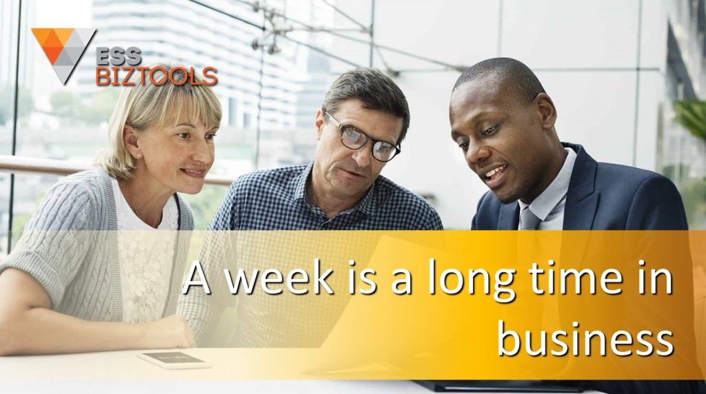A week is a long time in business!