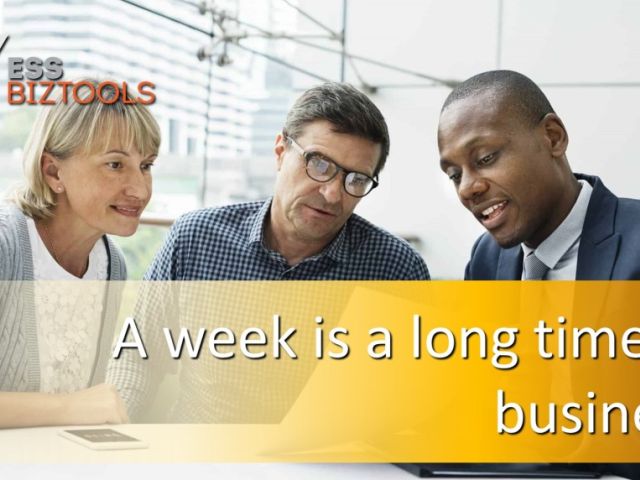 A week is a long time in business!